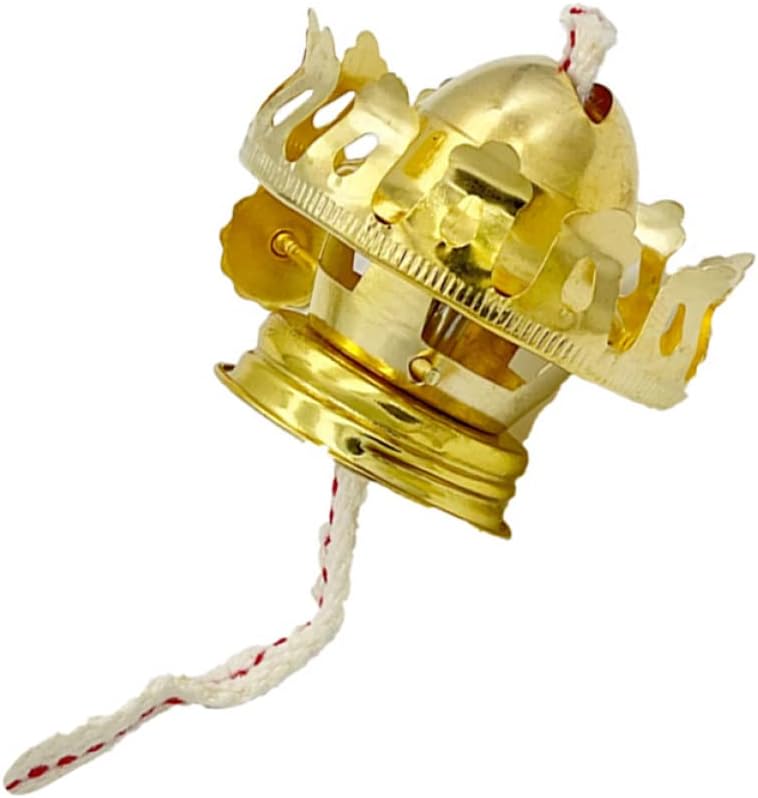 Uonlytech 5sets Kerosene Lamp Burner and Wick Replacement Vintage Oil Lamp Parts for Projects Includes Wick Holder and Burner
