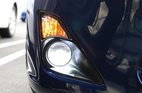 Miniatura 6 de iJDMTOY Luces antiniebla LED blancas de xenón compatibles con Acura Honda Ford Lincoln Subaru Nissan Suzuki etc con anillos de halo LED como luces