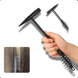 Martelo Picador para Soldador, 300g, Cabo Espiral Antiderrapante, Ponta Dupla, 27cm