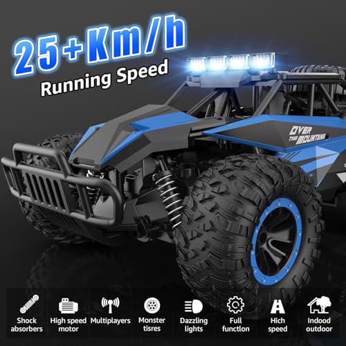 kolegend Ferngesteuertes Auto Kinder 1:12, Schnelles RC Auto Offroad mit 20 km/h, 2 Akkus für 50 Min. Fahrspaß, LED Beleuchtung… – Ansicht 3