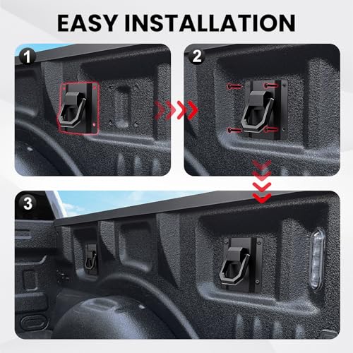 Klutchtech Tie Down Anchors Black 4-Pack