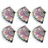 Motifs floraux artistiques : les éventails aux motifs floraux complexes apportent une touche artistique à votre quotidien, ce qui les rend parfaits pour les mariages, les goûters ou comme éventails de cosplay, éventails en dentelle pour goûter, éventails chinois en dentelle
