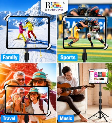 Image of BROLAVIYA Tablet Tripod Floor Stand for Home,Office, Stage for All 9.5~14.5 Diagonal inches Large Display Devices
