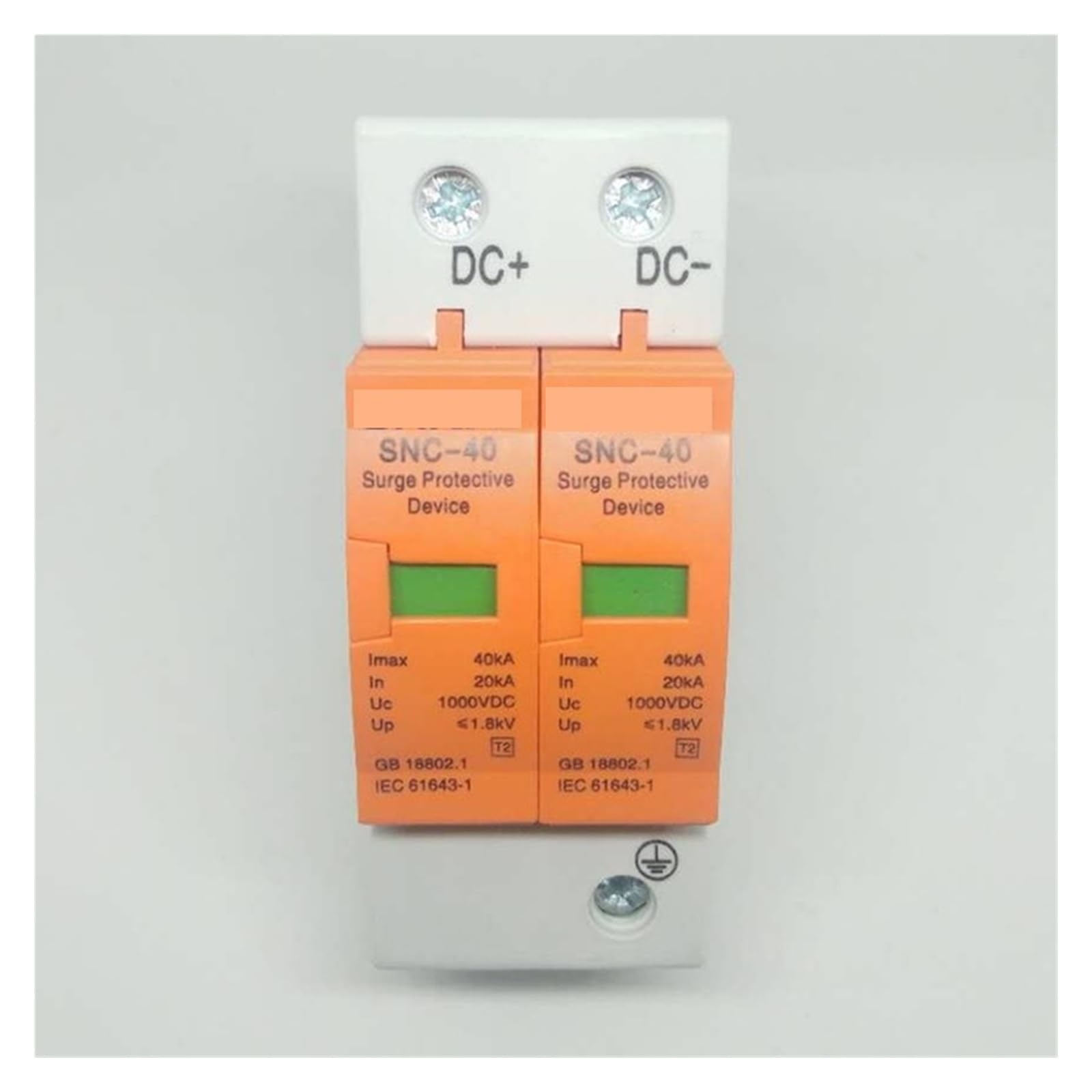 Dispositivo di protezione contro le sovratensioni SPD DC 500 V 800 V 1000 V 2P DC1000 V 20 KA ~ 40 KA a bassa tensione Arrester House din Rail 2 poli Protector (500 V)