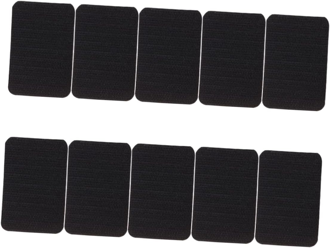 STOBOK 20pcs Double-Sided Self-Adhesive Rectangular Carpet Stickers for Home Black Tape for Fixing Sofa Bed and Carpets Living Room and Office