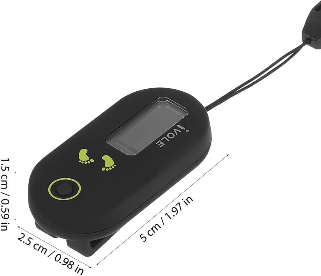 Toddmomy Single Function 3D Electronic Pedometer Fitness Tracker for Women and Men Compact Sports Gadget Step Counter for Walking and Activity Monitoring
