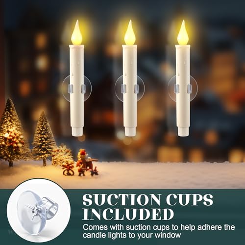 Velas LED para ventana de Enhon pack de 18 unidades con sensor de luz atardecer amanecer 6