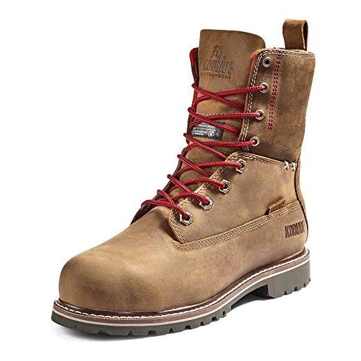 Kodiak Women's 8-Inch Bralorne Composite Toe Waterproof Industrial Boot, Medium Brown, 7