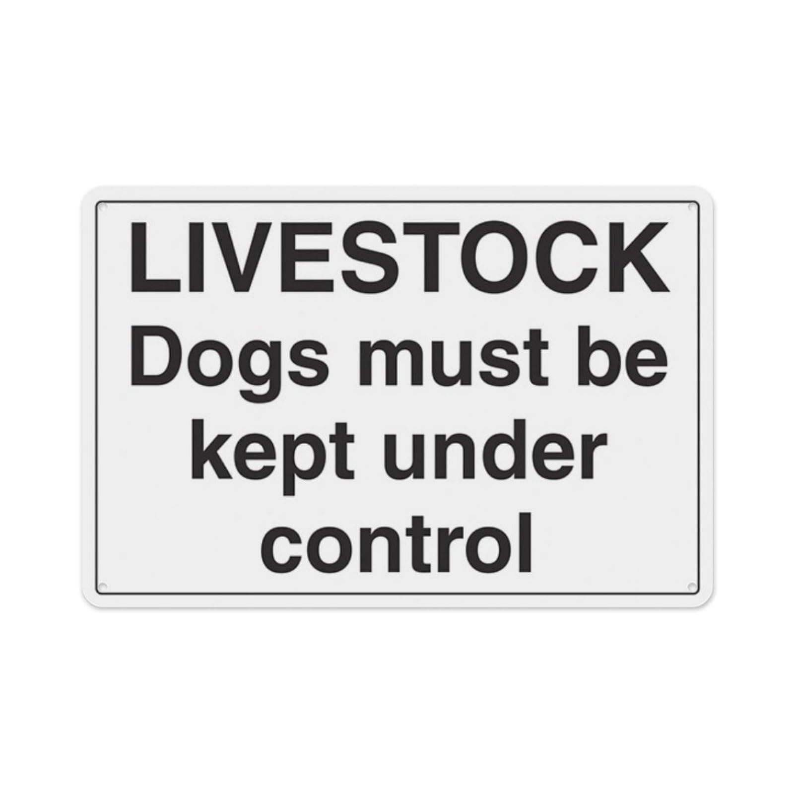 peiyeety Livestock Dogs Must Be Kept Under Control Aluminum Tin Warning Signs For Home Outdoor Garden 8X12 Inches