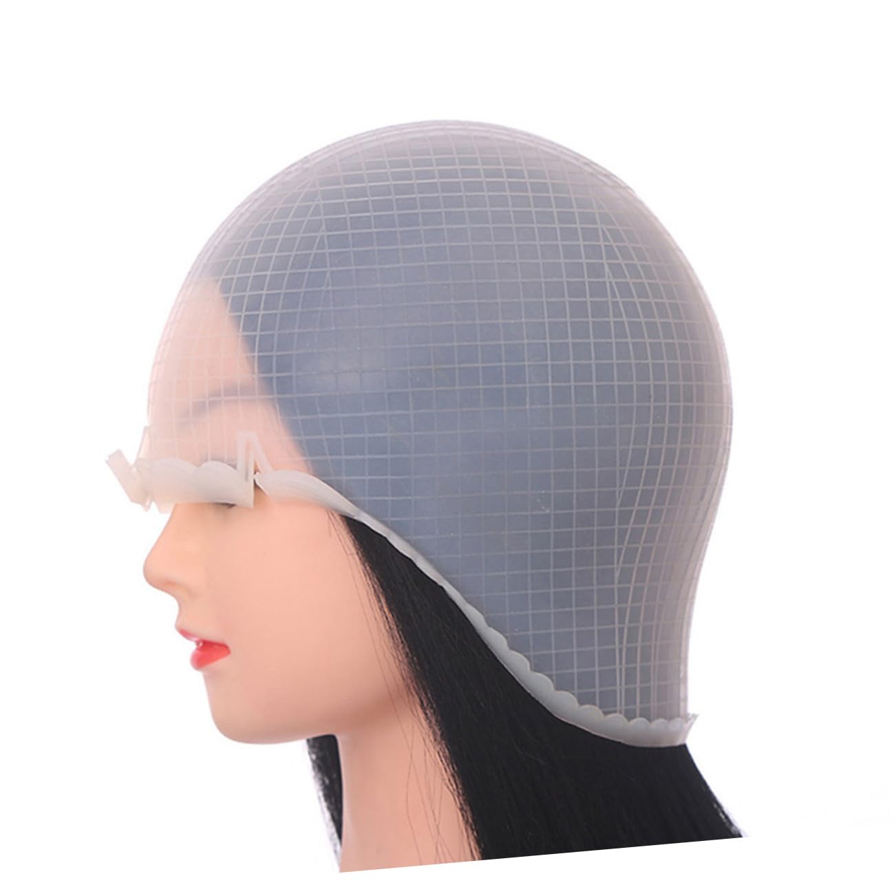 Gorros Profesionales y Resaltado Juego de 2 de Silicona para Teñir el Cabello con Aguja y Crochet, Ajuste Cómodo y Fácil de Lavar para Peluquería