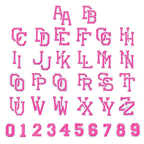 AUPOWER 62 piezas Parches Bordados de Letras Parches ApliAUPOWER ques Alfabeto A-Z y números 0-9 Letras Bordadas de Tela para Coser o Planchar Ropa Sombreros Zapatos Camisas Bolsos Cover