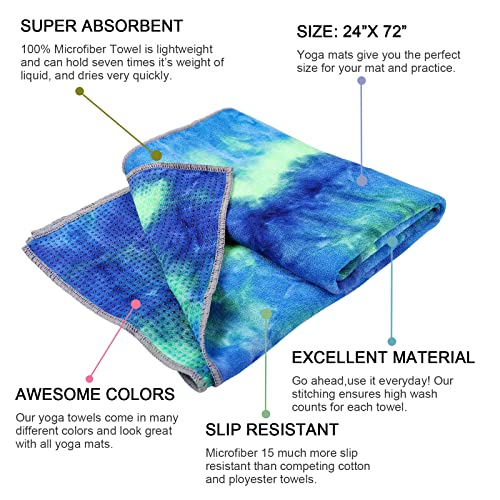 Getfitsoo Yoga Mate Perfect Yoga Towel Mat | 72" x 24" - Image 6