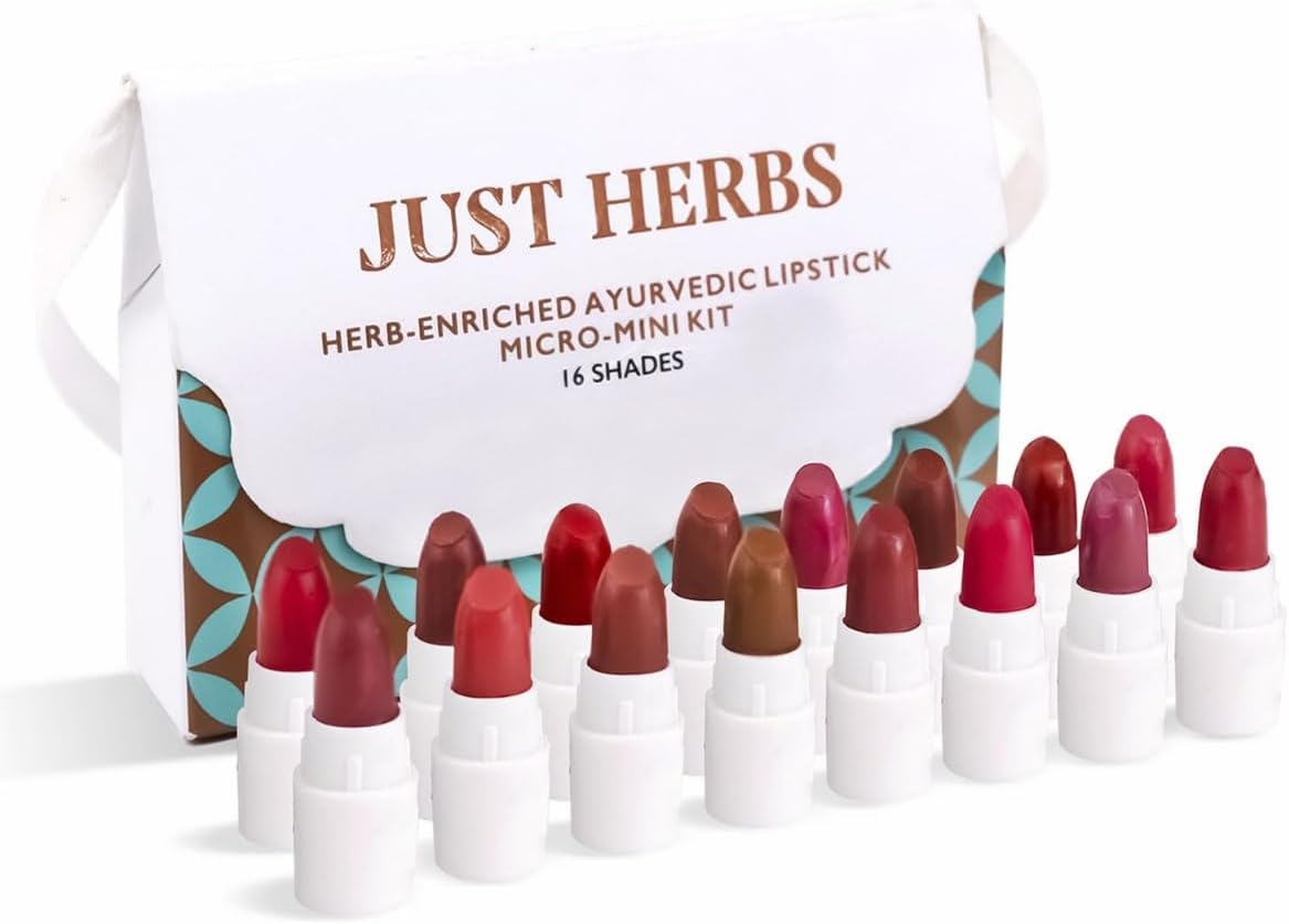 Kruid verrijkte Ayurvedische Lipstick Shade Sampler Kit