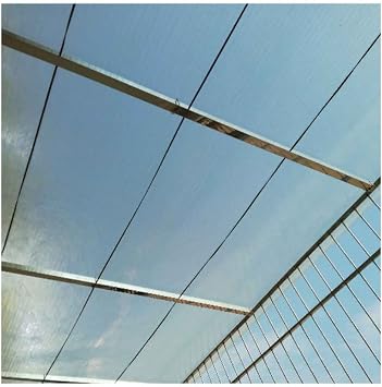 DIY Greenhouses Frame Polycarbonate Sheet, Polycarbonate Roof Panels Glassfiber Insulation Panels Impact Resistance Roofing Cover For Outdoors Canopies, Gardening  Color Clear , Size 1x1m