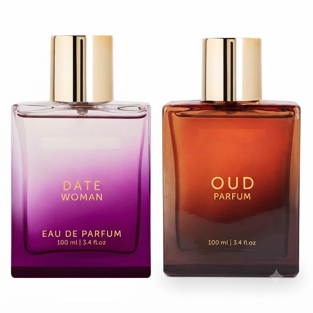 Luxury Date&Oud Perfume 100ml Each | Woda perfumowana | Długotrwałe Premium Scent | Codzienne Perfumy Duo | Elegancki zestaw podarunkowy | Opakowanie 2 szt