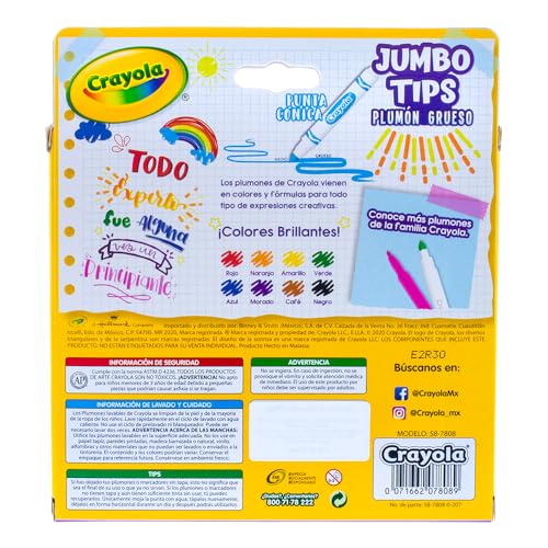 Crayola Washable Markers, Broad Point, Classic Colors, 8/Pack (58-7808) - Image 3