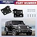 Soft Top Left and Right Bow Bracket with Screws Compatible with 2013-2017 J-eep Wrangler JKU 4-Door Only Replaces# 68163704AB, 68163705AB