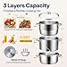 VIVOHOME Stainless Steel Steam Juicer Fruit Vegetables Juice Steamer Extractor Pot 27.5 cm 9.3 Qt with Tempered Glass Lid, 2 Hose, Clamp, Loop Handles