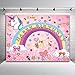 Pink Rainbow Unicorn Theme Photography Backdrops Girls 16 Happy 18 Dream Crazy Big Birthday Decor Sweet Colorful Photo Background Vinyl Children Baby Shower Supplies Party Banner Photo Booth 5x3ft