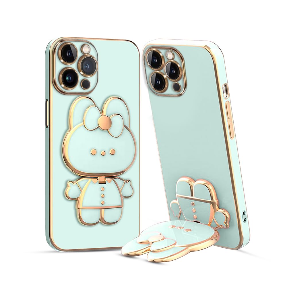 KARWAN®️ 3D Cat Back Case and Cover with Stand Compatible for iPhone 12 Pro | Stand and Mirror | Camera Protection | Electroplated | Folding Stand -Mint (B0CCNMT8RQ) Amazon Price History, Amazon Price Tracker