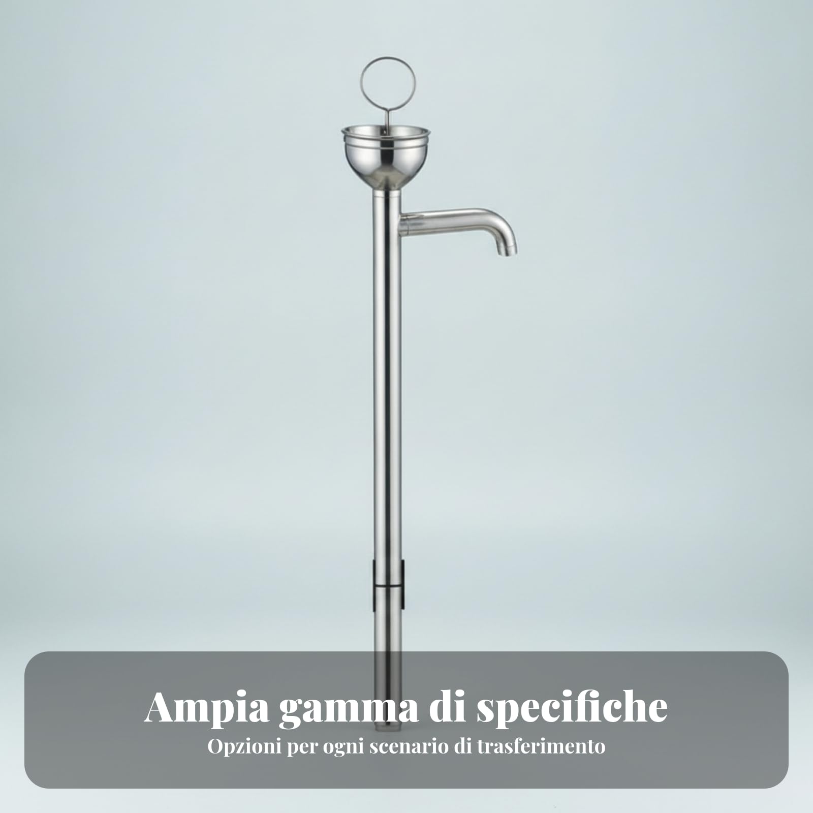 Pompa Olio Manuale Pompa a Mano Estrattore Olio Pompa Fusto con Corpo in Acciaio Inox 304 E Azionamento a Leva Adatta per Travasi Controllati, 93cm, Ciotola