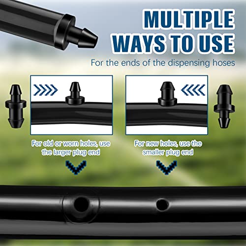 Honoson 51 Pcs Drip Irrigation Hole Punch Tool Set, Drip Irrigation Punch Tool 50 Pcs 1/4 Inch Goof Plugs for Outdoor Garden Lawn Pipe System Hose Tubing(Novel Style)