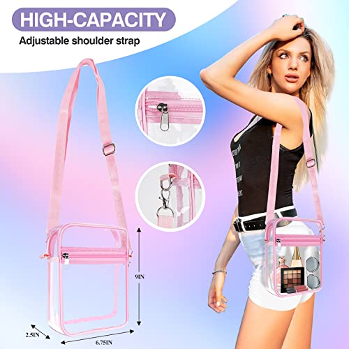 Image of Clear Bag Stadium Approved,Clear Crossbody Purse Bag, with Adjustable Shoulder Strap for Women, With front pocket