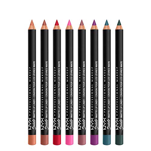 Image of NYX PROFESSIONAL MAKEUP Suede Matte Lip Liner, Velvety-Smooth, Long-Lasting Formula For A Defined Lip Makeup Look - Free Spirit (Pink) (Pack of 2)