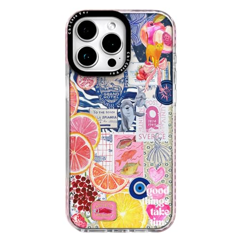 ChiCaseVer for iPhone 13 Case，Y2K Citrus Coastal Vintage Style Military-Grade Drop Protection TPU Camera Protection for Women Girls