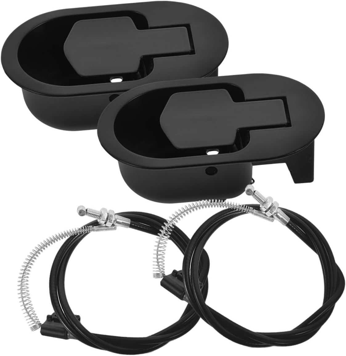 Mikinona 2pcs Recliner Hardware Accessories Replacement Parts for Recliner Release Pull Handle Black