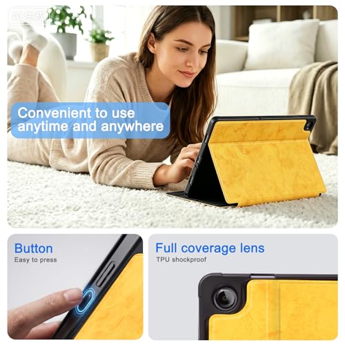 Image of CoBak Case for Samsung Galaxy Tab A11+ Plus 11 inch 2025, Multi-Viewing Angles, All New PU Leather Folio Stand Cover with Auto Sleep Wake Feature for Samsung Galaxy Tab A11+ Tablet 11-inch, Yellow
