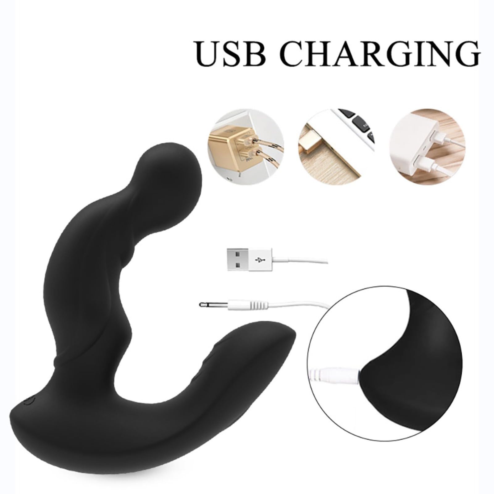 Plug anale Vibratore Butt Plug Per Uomo Plug anale vibrante maschile Giocattoli erotici Sex Shop 360 Ruota Masturbatore Butt Plug