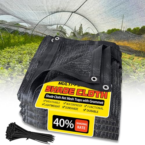 Quobiad 40% Shade Cloth for Garden, 10x20 FT Sun Shade Protection by Quobiad - Used condition - US$14.69