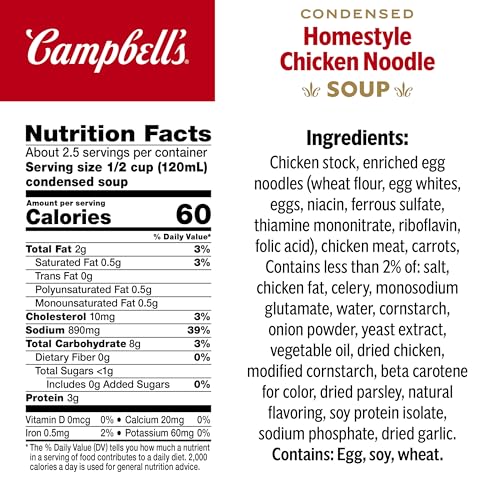 Image of Campbell's Condensed Homestyle Chicken Noodle Soup, 10.5 oz Can