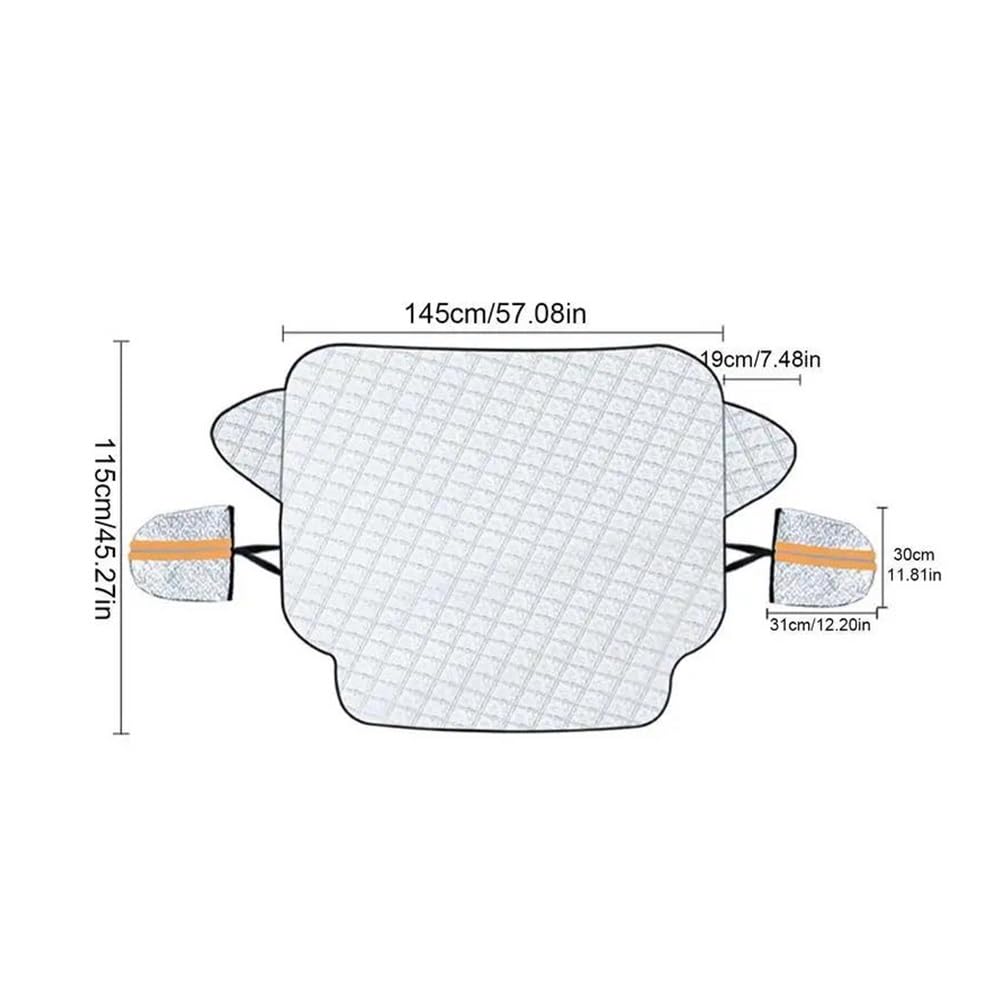 Housse de Protection pour Pare-Brise Couverture Pare-Brise Voiture Couverture Pare-Brise d'hiver Universelle Couverture Complète Neige pour SUV Voiture Van Camion MPV Protection Pare Brise Hiver