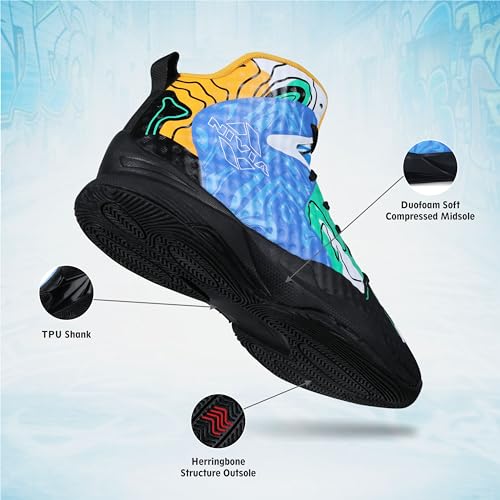 Image of Nivia Street Art Basketball Shoe for Men, Breathable Mesh & TPU Upper, Phylon, Rubber & TPU Shank Sole