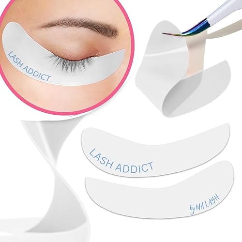 Almohadillas reutilizables de silicona para los ojos, juego de 2 (1 par) - Parches de extensión de pestañas debajo de los ojos para levantamiento de