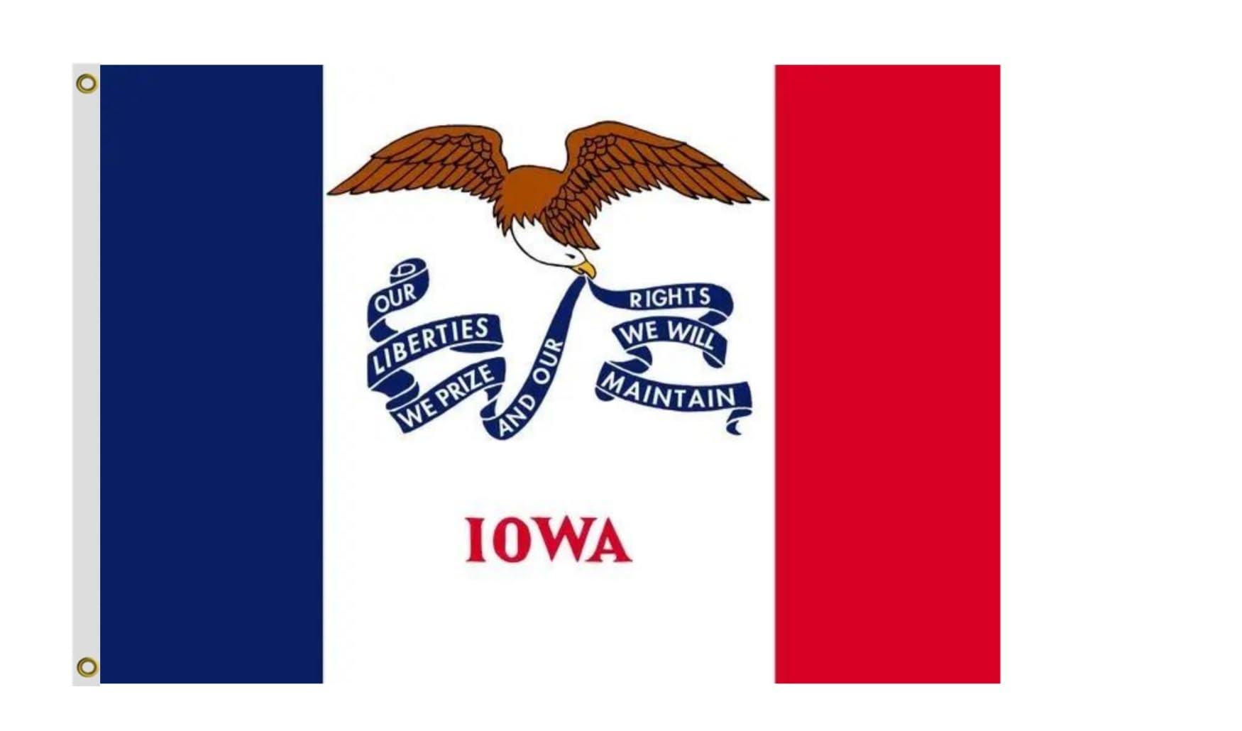 Iowa State Flag 4X6FT，Double Stitched USA Iowa IA State Flags for Outdoor Decor,Vivid Color, All Weather,Polyester Flag with Sturdy Brass Ring. (4X6)