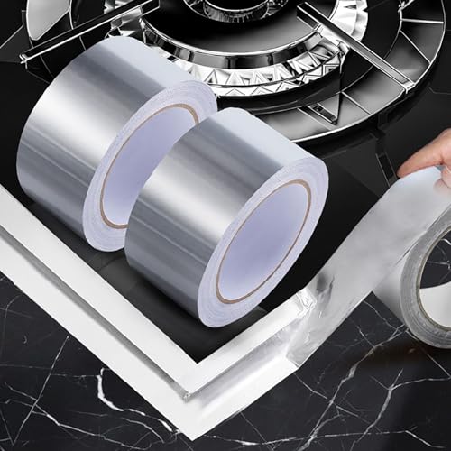 Image of Aluminum Foil Tape, 0.1 mm Thick, 1.97 Inch Wide, 65.6 Feet Silver Tape for Metal Repair, Foamboard, Insulation, Sealing and Patching Hot and Cold Air Ducts (1)