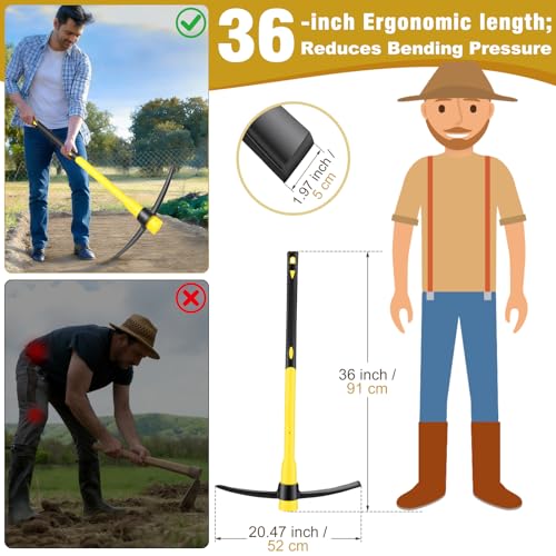 NAUKII 36 Inch Pick Mattock