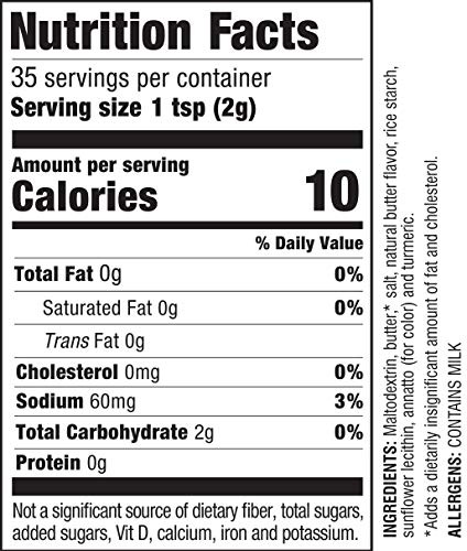 BUTTER BUDS Flavor Granules, 2.5 Ounce (044800004028)