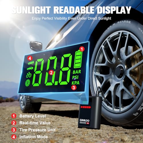 Image of GOOLOO A2 Jump Starter with Air Compressor (2000A & 150 PSI) - 12V Vehicle