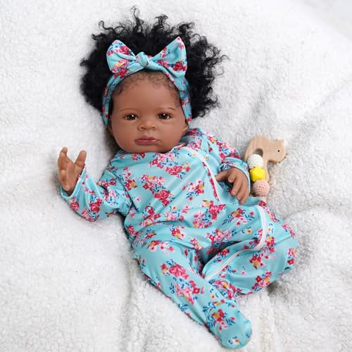Muñeca Reborn Terabithia 19" Realista Bebé Afroamericana miniatura 5