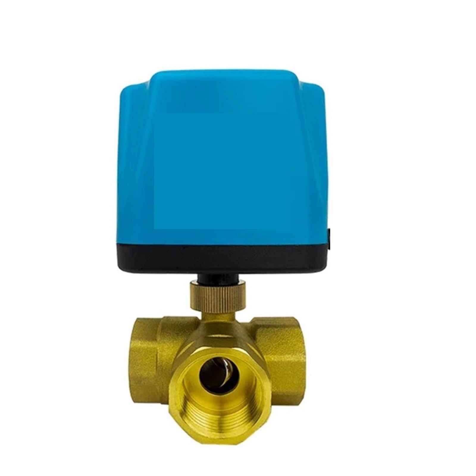 Válvula de bola de 3 vías DN40 eléctrica motorizada AC220V latón