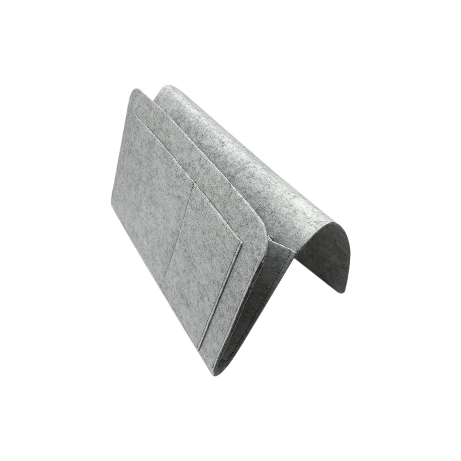 LSYHHXC Bedside Organiser 1pc Felt Bedside Storage Organizer Phone Book Magazine Holder Pockets Hanging Bag Tissue Box For Bed Sofa Side Pouc(Dark Grey,27-22-8CM)
