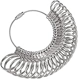 Fashion BookUseful Optional Standard Metal Finger Ring Gauge Sizer Jewelry Making Size Measuring Tools Measure Gauge Silver Korea Size