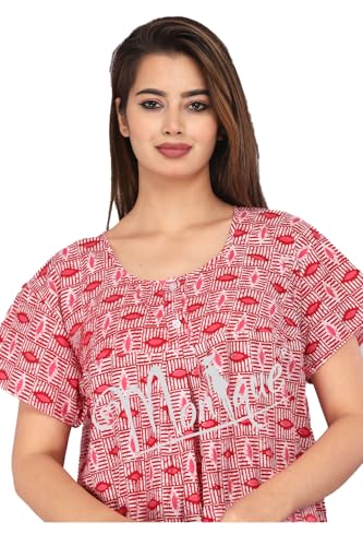 Image of Monique Brand 100% Pure Cotton Nighty for Woman | Floral Gown for Women Night Wear | Cotton Nighty for Women Stylish | Maxi for Women Cotton