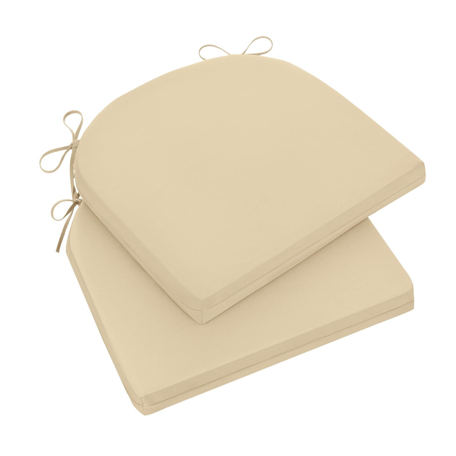 Lot De 2 Coussins De Chaise D'extérieur Hydrofuge Rond Tourterelle 367242