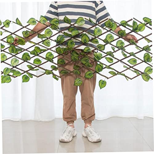 Eaarliyam Expanding Artificial Fence Adjustable Simulation Garden Screening Decor 38X100Cm,Expanding Artificial Fence #TOP2