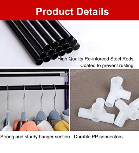 UDEAR-Armario-de-Tela-Plegable-Ropa-Organizador-Closet-portatil-GuardarropaNegro UDEAR-Armario-de-Tela-Plegable-Ropa-Organizador-Closet-portatil-GuardarropaNegro